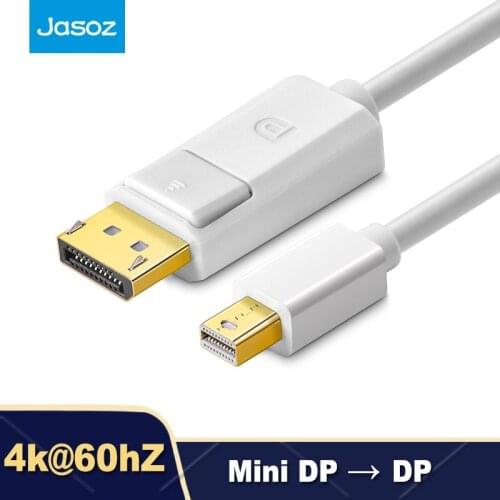 Jasoz Mini DisplayPort to DisplayPort 1.2 Cable Adapter 4K 60Hz 2K 144Hz Thunderbolt 2 For Macbook Pro Air Projector TV Laptop