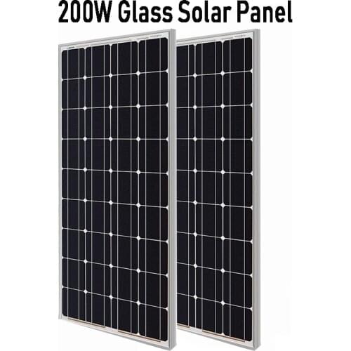 Complete Solar Home System Kit 200W 100W 12V 18V Aluminum Frame Glass Solar Panels 100W 1000W For Batteries Charger