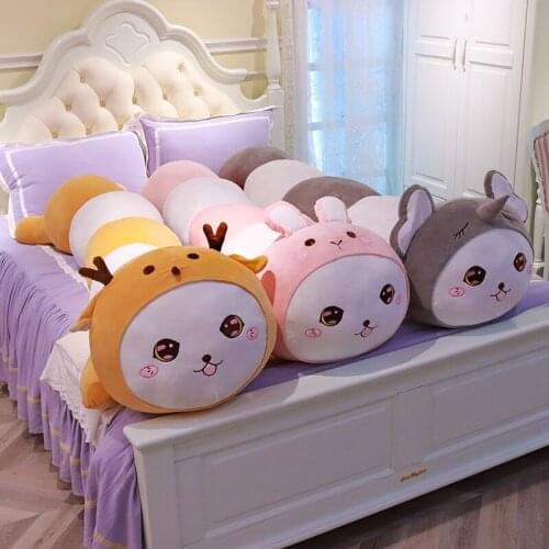 Creative cute caterpillar plush long pillow kawaii cartoon plush doll home office decoration holiday gift