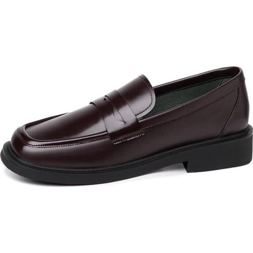 Round Toe Square Heel Single Shoes Set Feet Pure Color WomenS Shoes Waterproof Platform WomenS Shoes