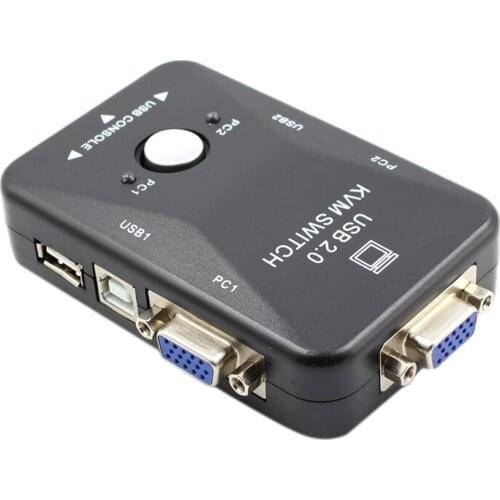 KVM Switch 2 Port VGA Switch USB 2.0 KVM Mouse Switcher Keyboard 1920X1080 Box Sharing Switch Vga Splitter