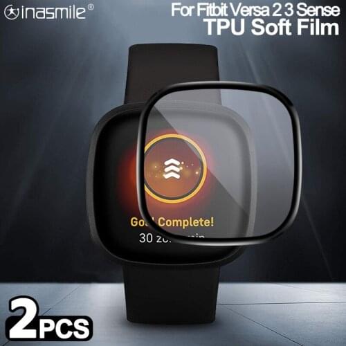2/3 Pcs Smart watch TPU Soft Film For Fitbit Versa lite 2 3 Sense Tempered Glass Screen Protector Cover For Fitbit Versa lite