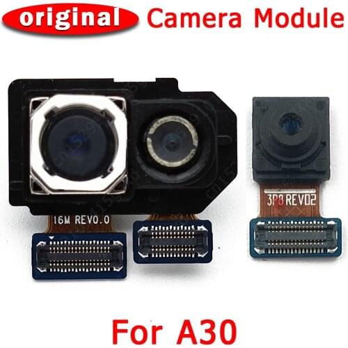 Original Front Rear Back Camera For Samsung Galaxy A30 A305 Main Facing Frontal Camera Module Flex Replacement Spare Parts