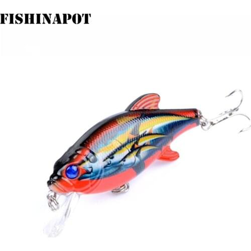 FISHINAPOT 1pcs New Painted 8cm 10.9g Isca Artificial Hard Bait with Tungsten Ball Pesca Minnow Fishing Lures Wobblers Crankbait