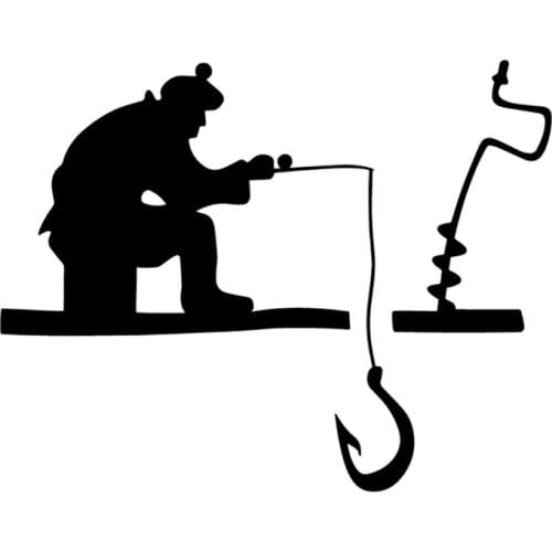 S50734# Various Sizes/Colors Car Stickers Vinyl Decal Fisherman Go Fishing V6 Motorcycle Decorative Accessories Creative