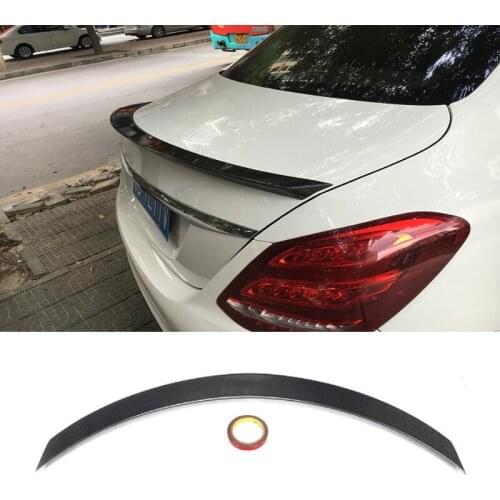 Carbon Fiber Racing Trunk Rear Spoiler Lip Wing Car Styling for Benz C-class C200 C250 C300 W205 Sedan 2014-2017