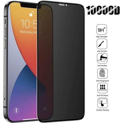 20 PCS Privacy Screen Protector Privacy Tempered Glass Anti-Spy For iPhone 12 Pro