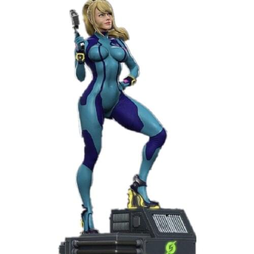 Zero Suit Samus Garage Kit GK Model 1/6 32cm 3D Printing Toy White-film Unpainted Collections Gift For Painter A033