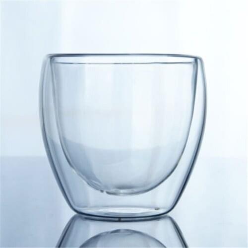 150/250/350/450ML Double Wall Glass Clear Heat Resistant Mini Tea Drink Cups Healthy Drink Mug Coffee Cups Insulated Glass