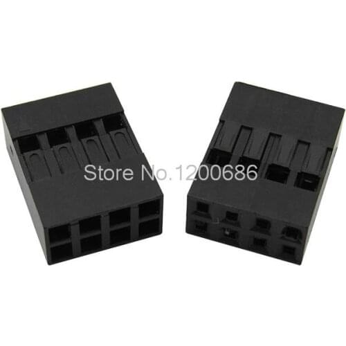 2.54mm 2x4P Dupont Jumper Wire Cable Female Connector 2.54mm