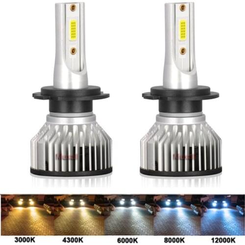 2Pcs H4 H7 LED 12000LM Car Headlight Bulb H1 H13 H8 H9 H11 9005 HB3 9006 HB4 Running Auto Fog Head Lamp 12V 6000K 8000K