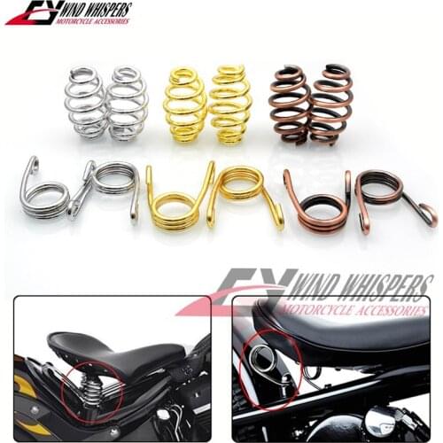 2PCS Motorcycles Solo Seat 3" Inchs Springs Bracket Mounting For Harley Chopper Bobber Dyna Softail Fatboy Sportster 883 XL 1200