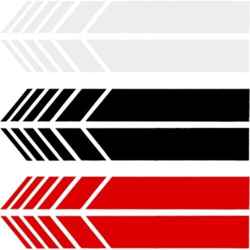 2Pcs car styling rearview mirror side decal stripe DIY car sticker for Skoda Octavia Fabia Rapid / Citroen C-Quatre C-Triomphe