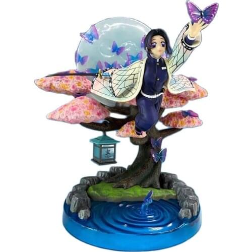 25CM Anime Figure Kimetsu no Yaiba Nezuko Tanjirou Figure Kochou Shinobu Action Figure Demon Slayer Figurine Children Gift