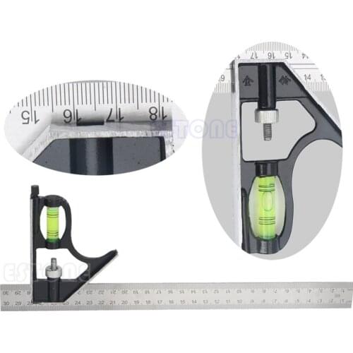 300mm(12") Adjustable Engineers Combination Try Square Set Right Angle Ruler New