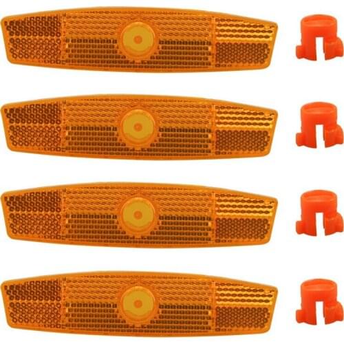 4pcs/set Bike Bicycle Spoke Safety Reflector Warning Light Safety Wheel Rim Reflective Lamp Mount Vintage Clip Tube Reflector