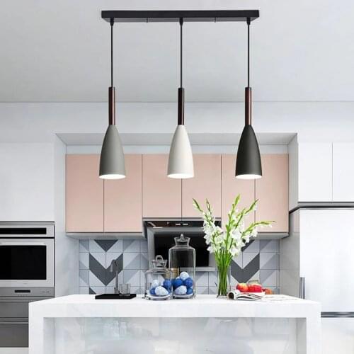 Artpad Modern Pendant Lamp Adjustable Hanging Wire For Living Room Kitchen Cafe 1/3 Heads Hanging Light Fixtures E27 90-260V