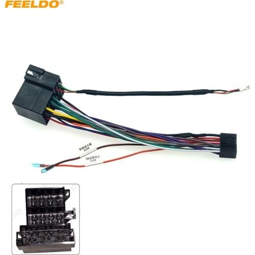 FEELDO Car 16pin Wiring Harness USB Adapter For Hyundai Verna/Accent/Forte/Cerato/Sorento/Sportage/Soul Stereo Installation