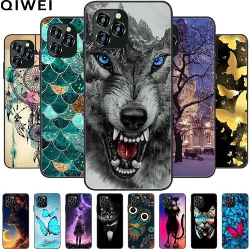 For Oukitel C21 Pro Case Wolf Cat Print Soft Silicone Cover for OUKITEL C21 Pro C21Pro C 21 pro Phone Back Cases Animals Capas