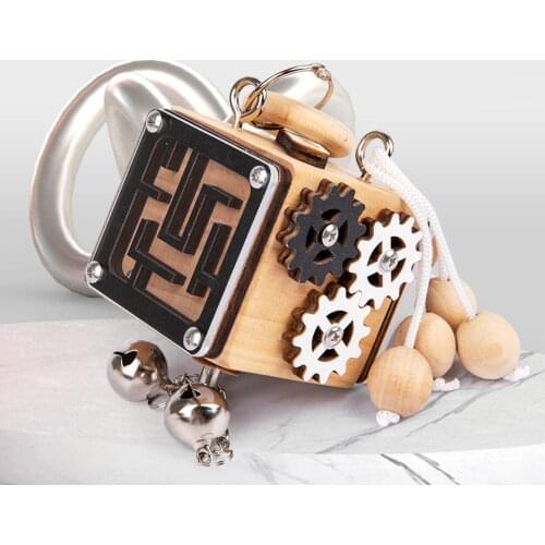 Fidget Spinner Toys For Kids Adults Busy Wooden Block Toy Educational Interactive Montessori Puzzle Toys Gift