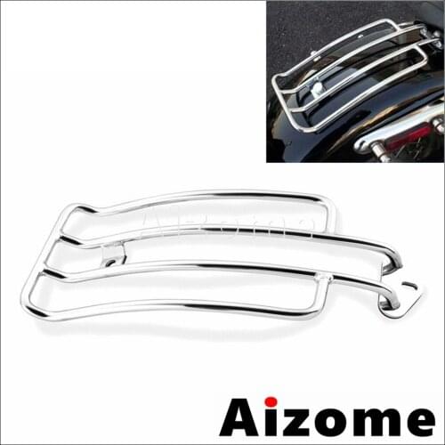 Chrome Luggage Rack Motorcycle Rear Solo Seat Support Shelf For Harley XL 883 883R 883C 883N Sportster Iron Low Custom 2004-15