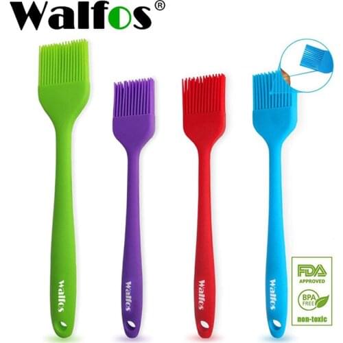 WALFOS Pastry Brushes-BBQ Cake Oil Brush For Barbecue Grill -Heat Resistant Silicone Basting Brushes For Cooking Kitchen Brush