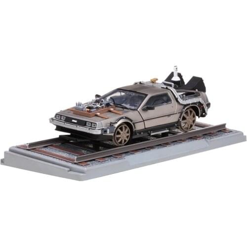 Diecast 1/18 DMC12 Fine Collection Edition returns to the future simulation die-cast alloy car model vehicle toys gifts display