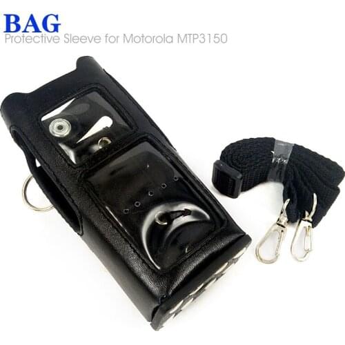 Leather Protective Sleeve Hard Holster Bag Case for Motorola MTP3150 MTP3100 MTP325 Walkie Talkie Two Way Radio