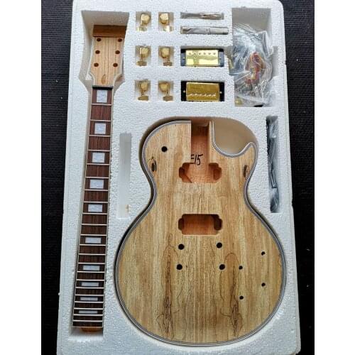 Best New DIY Guitar Mahogany Body Unfinished Electric Guitar Kit all hardware