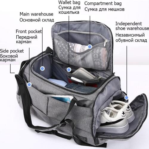 Gym Bag Multifunction Men Sports Bags Woman Fitness Bags Laptop Backpacks Hand Travel Storage Bag With Shoes Pocket Yoga