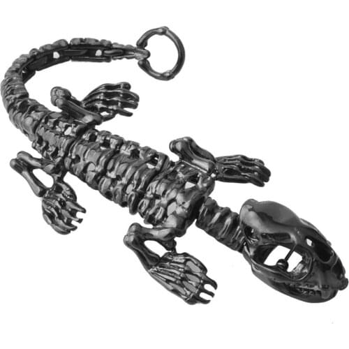 Hip Hop Animal Bangle Stainless Steel Mens Bracelet Dinosaur Skeleton Vintage Fashion Jewelry Accessories Male Bracelets