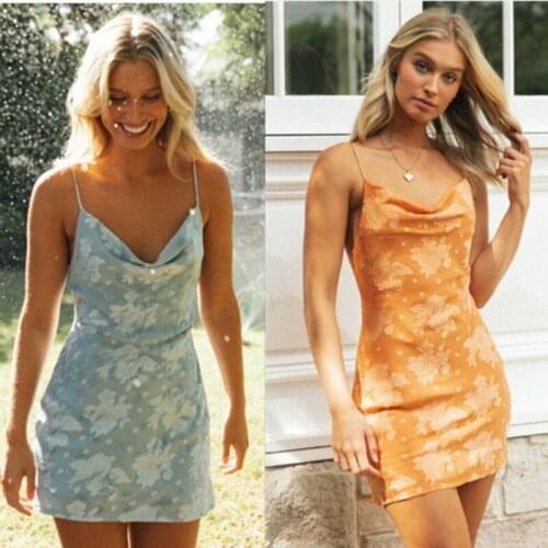 New Arrivals Elegant Backless Summer Dress Women Sleeveless Side Slit Boho Beach Dress Lady Vestido Feminino Clothing 2021