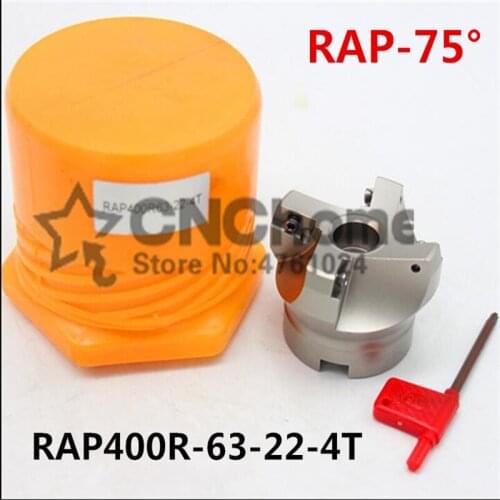 RAP400R 63-22-4T 75 Degree High Positive Face Mill Cutting Diameter For APMT1604 inserts