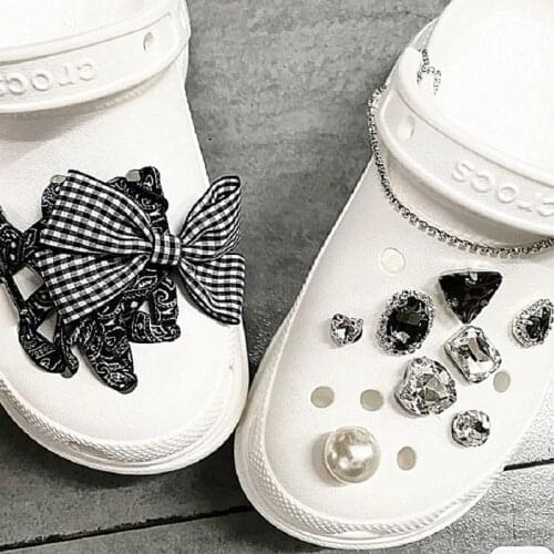 Luxury Croc Charms Fashion Charms for Crocs DIY Elegant Shoe Charms Vintage Clogs Charms Rhinestone Shoe Accessories for Girls