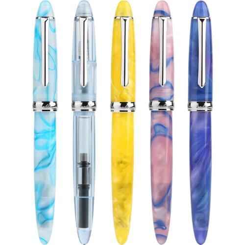 Penbbs 308 Demonstration Fountain Pen acrylic Colorful resin calligraphy blade nib polishing adult students practice gift box