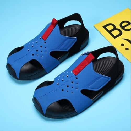 Children Sandals Summer Boys Girls Airplane Shoes Baotou Outdoor Beach Shoes Soft Sole Leather 2021 Fashion Kids Baby Sandals