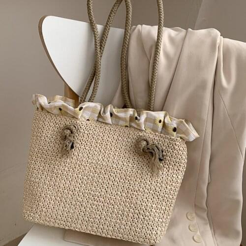 Straw Bags For Women Summer Hand-Woven Rattan Bag Handmade Woven Purse Wicker Beach Bag Bohemia Bali Handbag Bolsos Mimbre