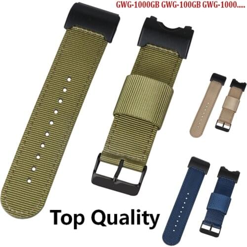 High Quality Bracelet For Casio G-SHOCK GWG-1000GB GWG-100GB GWG-1000 GWG1000GB Watch Strap Nylon Band for G-SHOCK Wrist