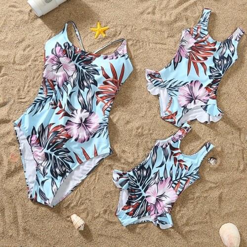 Women Baby Girls Clothes Family Matching Swimwear Summer Mother Daughter Swimsuit One piece Outfit Mommy And Me Clothes