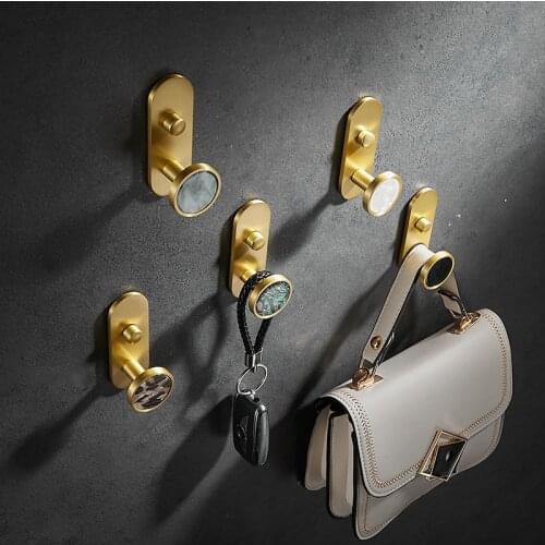 Space Aluminum Bathroom Coat Hooks for Wall 1pcs Clothes Hat Hook Creative Metal Single Robe Hook Bathroom Hardware Set
