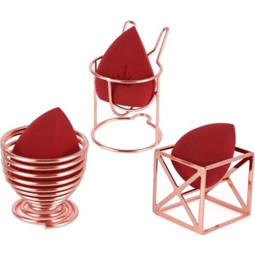 1pcs Makeup Sponge Holder Display Cosmetic Puff Holder Make up Egg Powder Puff Bracket Alloy Drying Rack