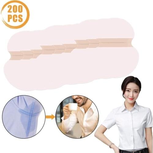 Underarm Sweat Pads 200 PCS Anti Perspiration Disposable Armpit Sweatproof Sheet Absorbing Odour Avoiding Seeping Invisible Mat
