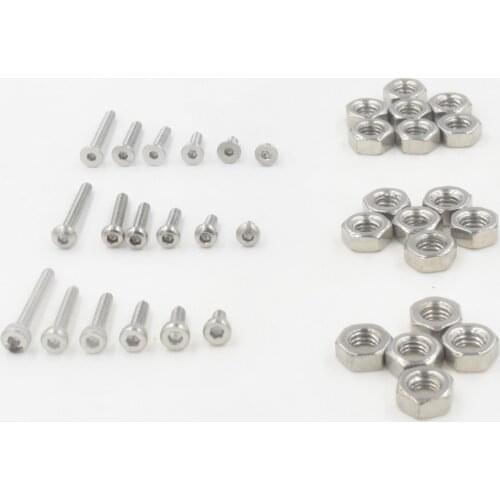 250 pcs Stainless Steel 304 M2 Wood Screws Set Nuts Hex Socket Screws Screw Hex Nuts Variety Tool Kit To Work Wood Hardware