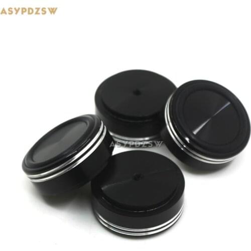 4 PCS High-end classic black aluminum 39*17 preamp / amplifier rack foot feet