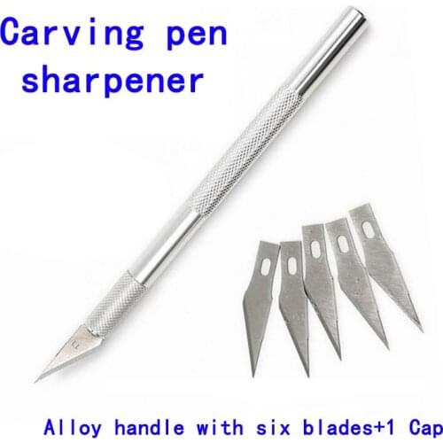 7pcs DIY Woodworking Carpenter Tool Mutifuction Carving Pen Cutter Non-slip Shank For Paper Cutting Carving