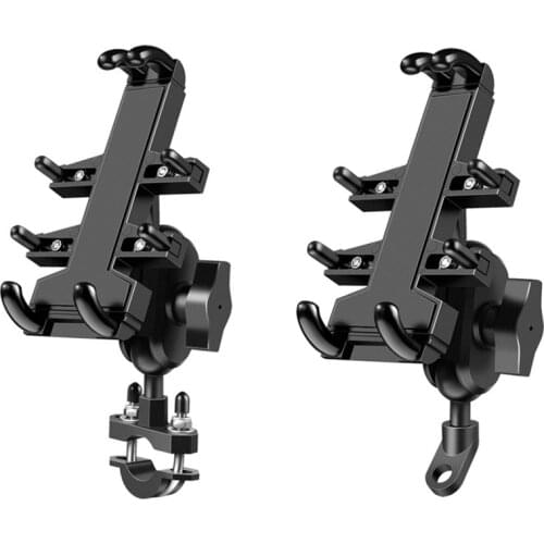 A01 Aluminum Motorcycle Handlebar Side Mirror Bike Bicycle Phone Holder Mount