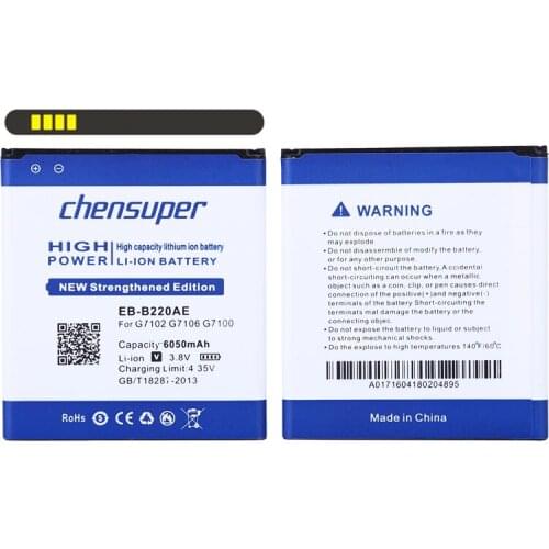 Chensuper EB-B220AC/AE EB-B220AE Battery for Samsung Galaxy Grand 2 G7102 G7106 G7100 G7105 G7108 G7109 I9295 i9507V