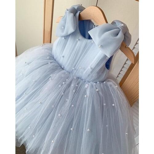 Hot Infant dress baby girls christening cake dresses for party occasion kids 1 year birthday dress photo shoot