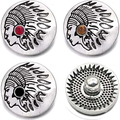 Indiana w410 3D 18mm 20mm metal snap button for Bracelet Necklace Interchangeable Jewelry Women accessorie findings