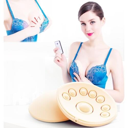 Breast Instruments Chest Massager Wireless Increases Magic Massage Vibrating Bra Breast Head wome enlarge silicone Vibrator pads